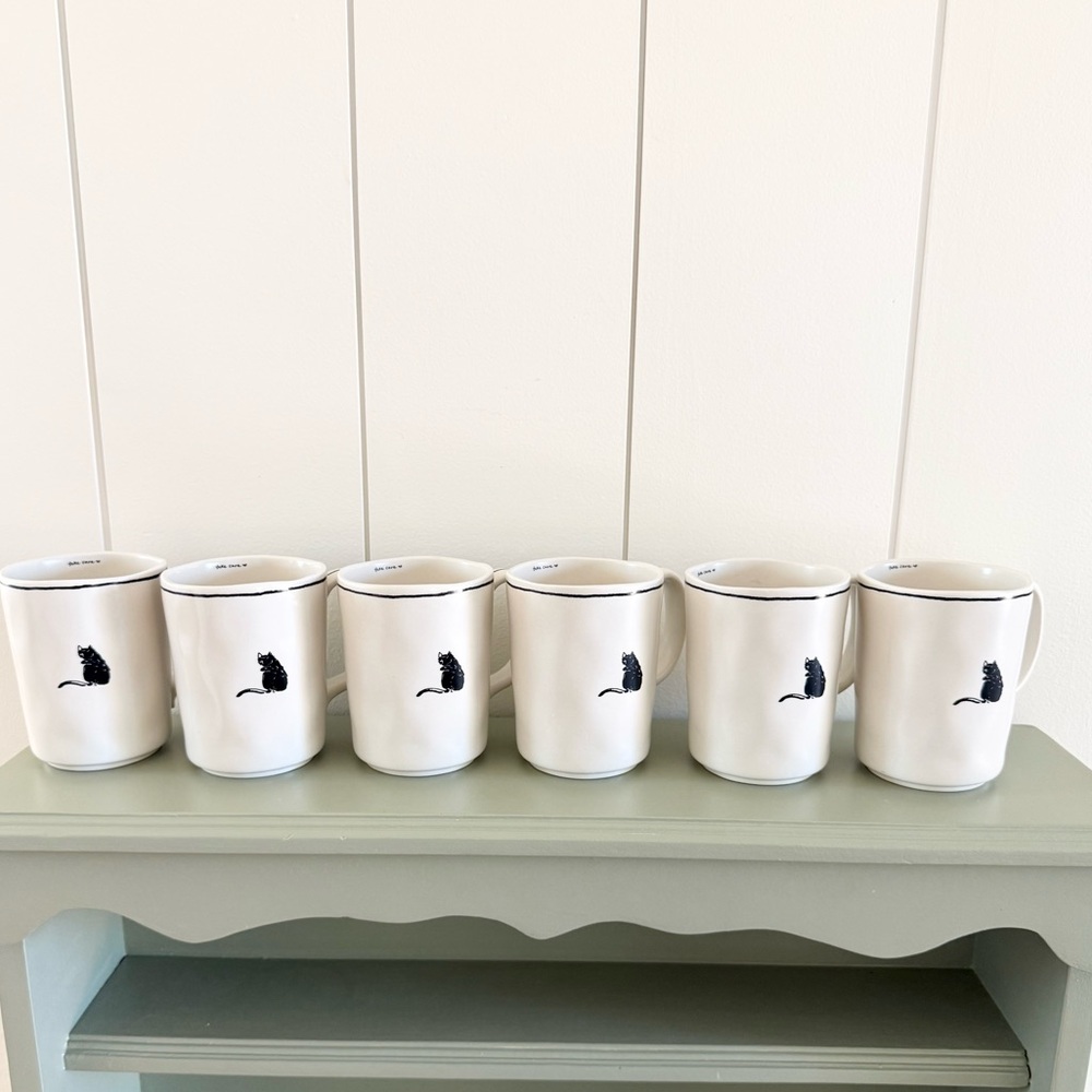 Anthropologie Alta Cat Mug Set of 6!